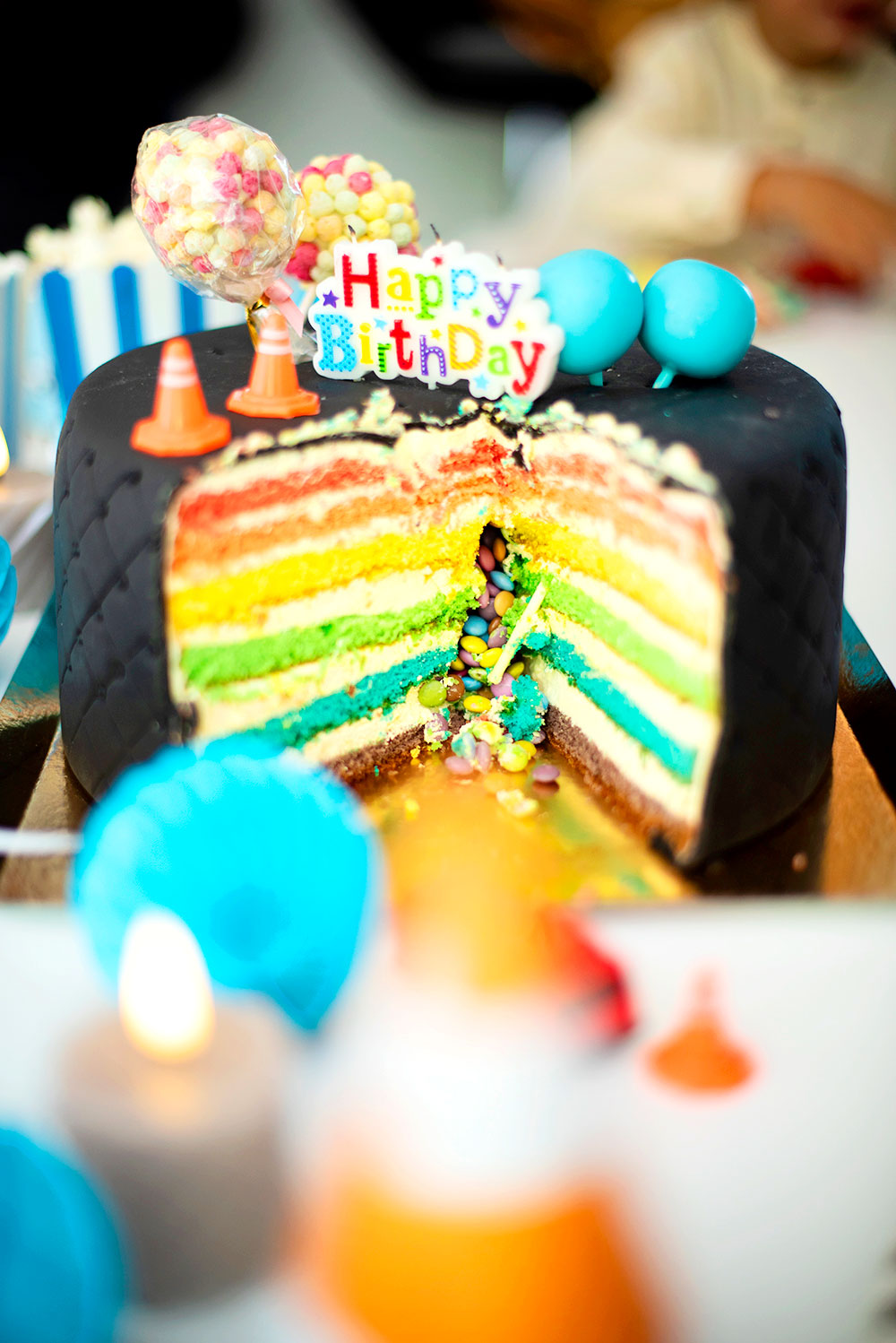 Black Deluxe Cake with Cake Ribbon