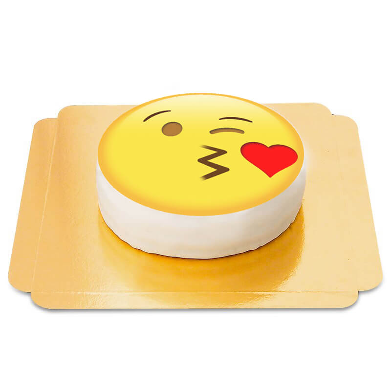 Kissing Emoji Cake