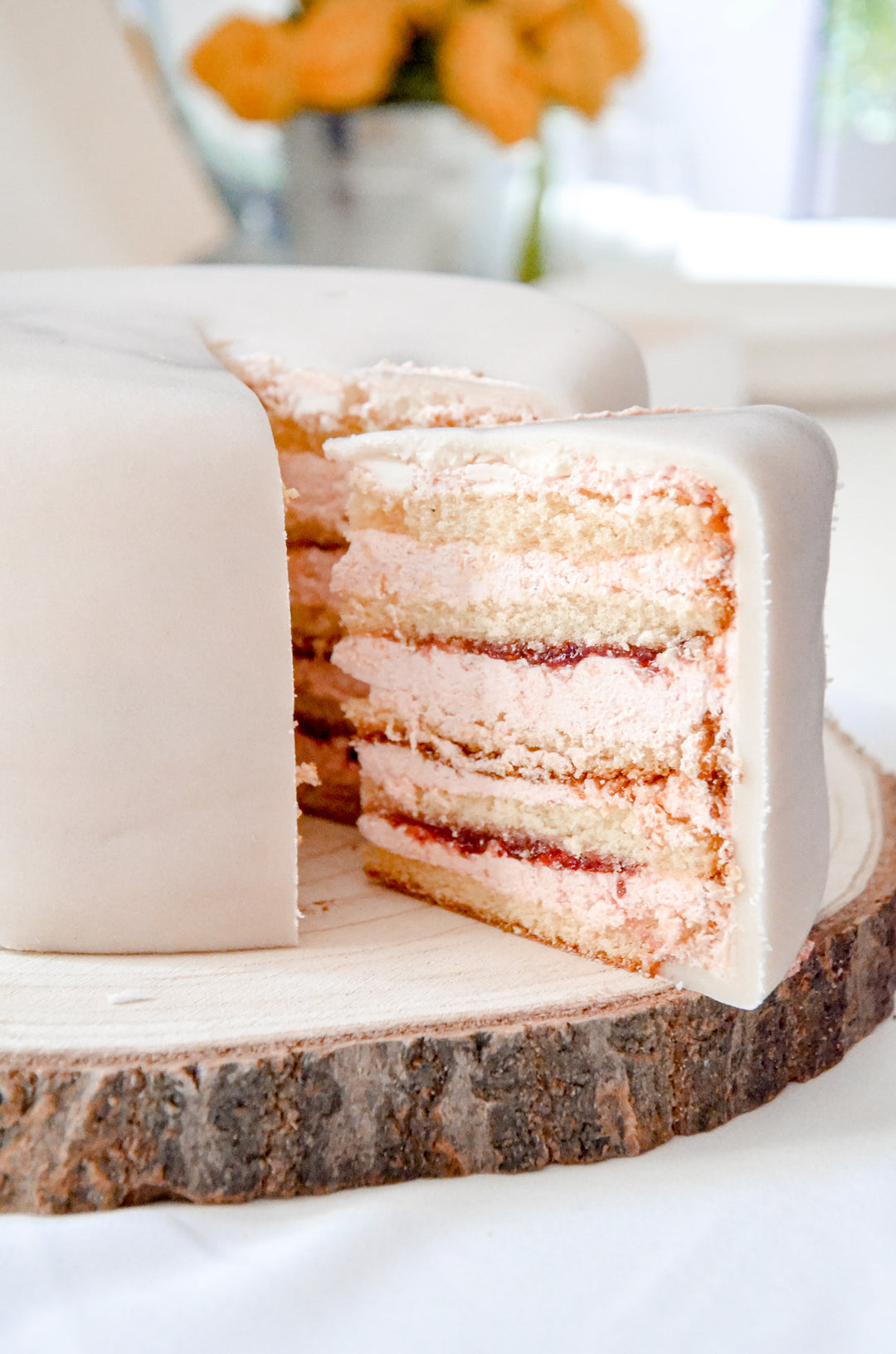 Deluxe Marble Pattern Cake – double height