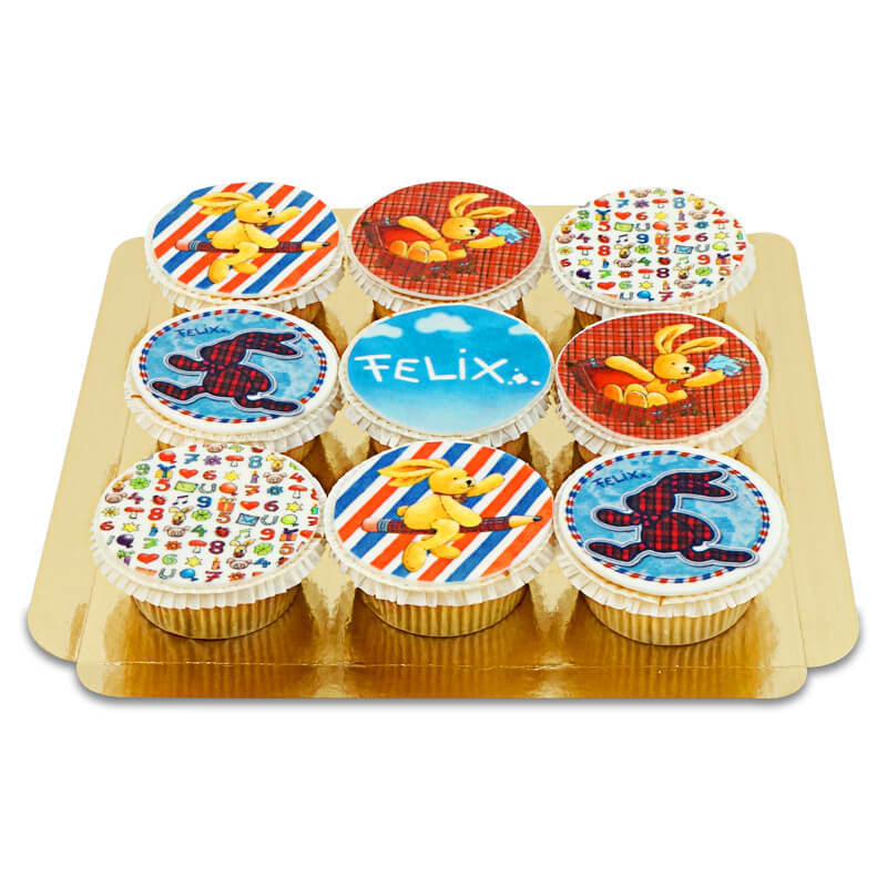 Felix the Rabbit Cupcakes (9 pieces)
