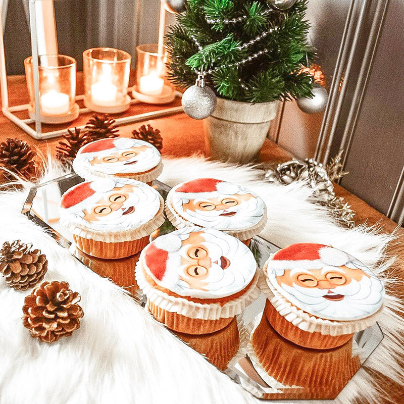 Santa Claus cupcakes, 9 pieces