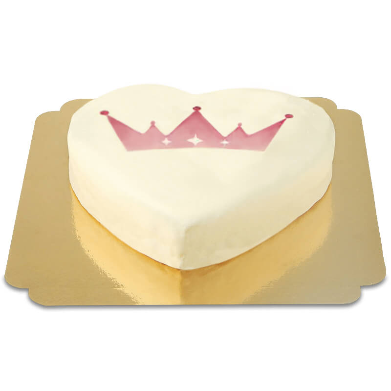 Heart-shaped logo cake