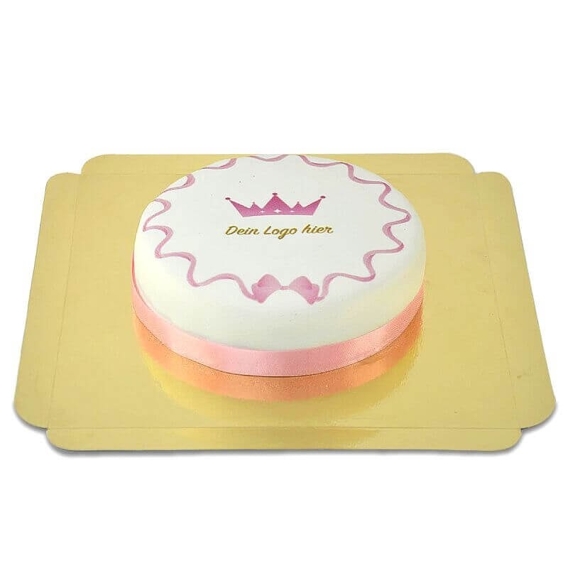 Round corporate cake – 18 cm