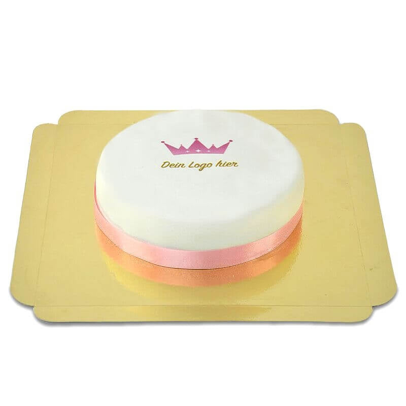 Round corporate cake – 18 cm