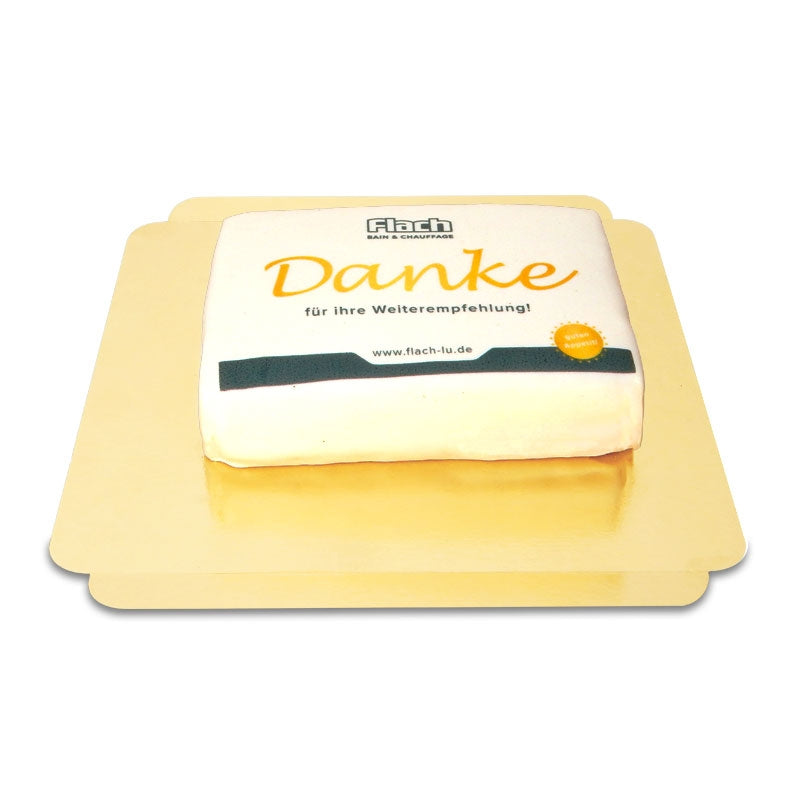 Rectangular logo cake