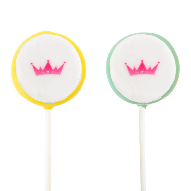 Colourful Flatpops with logo in 2 colours (2x6 pieces)
