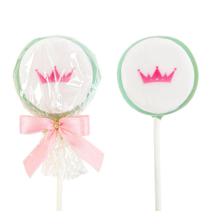 Single-colour colourful Flatpops with logo (12 pieces)