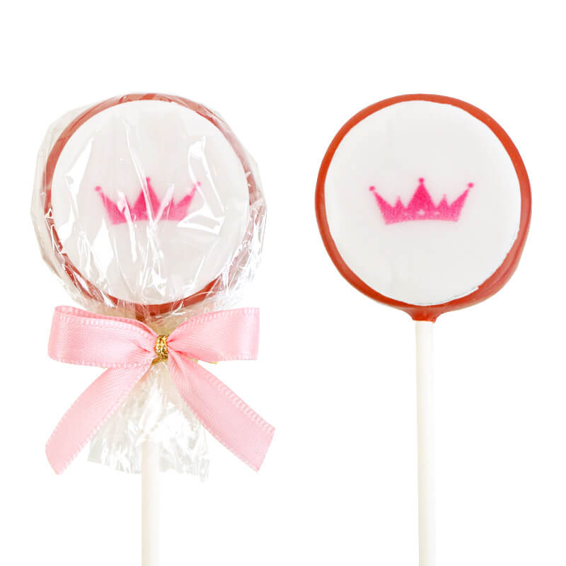 Single-colour colourful Flatpops with logo (12 pieces)