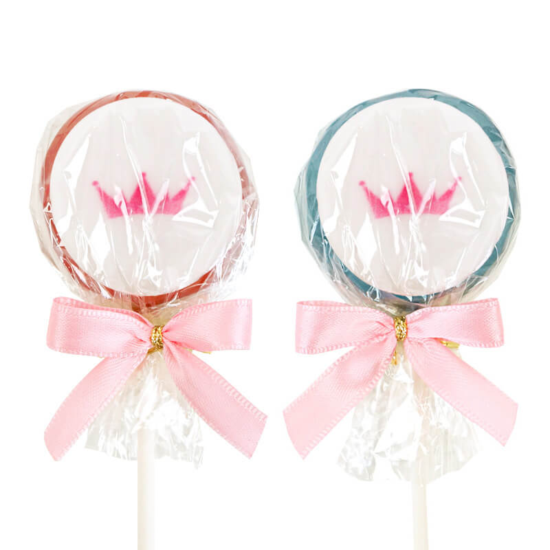 Colourful Flatpops with logo in 2 colours (2x6 pieces)