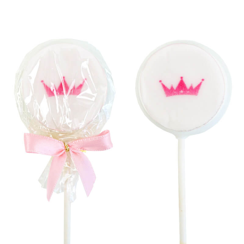 Single-colour colourful Flatpops with logo (12 pieces)