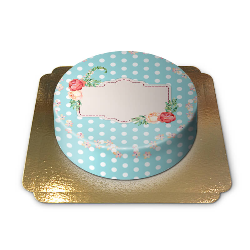 Blossom Cake with polka dot pattern