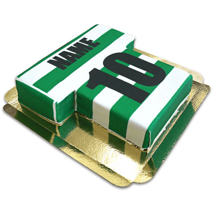 Football shirt cake, horizontal stripes – various colours