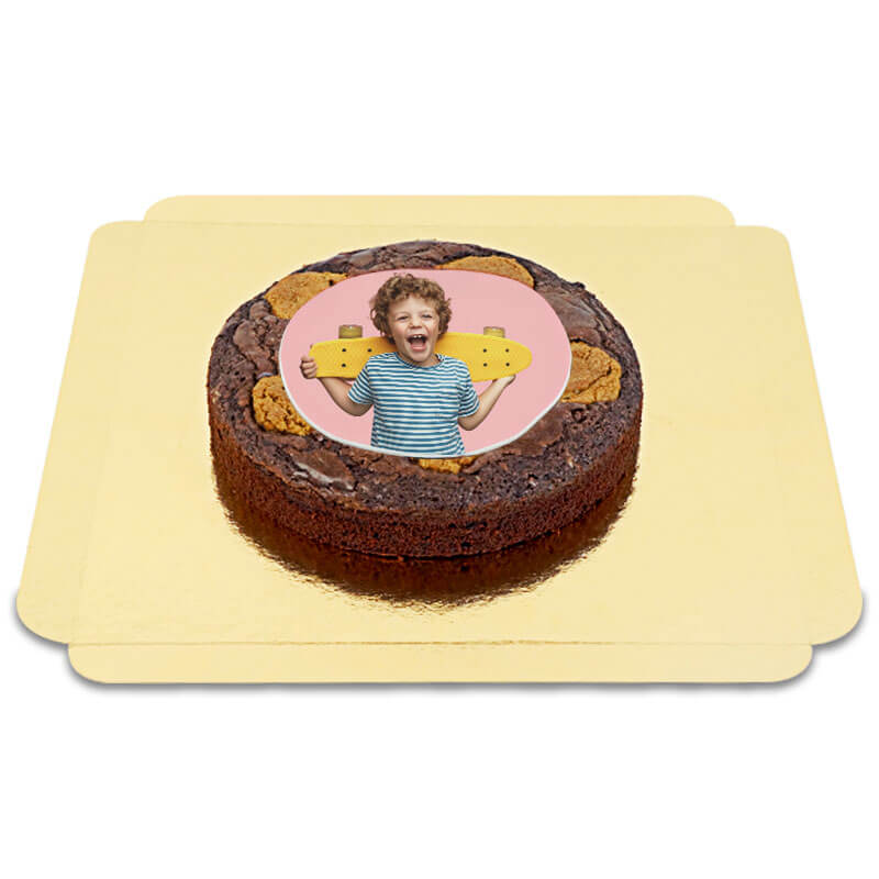 Photo Brookie Cake