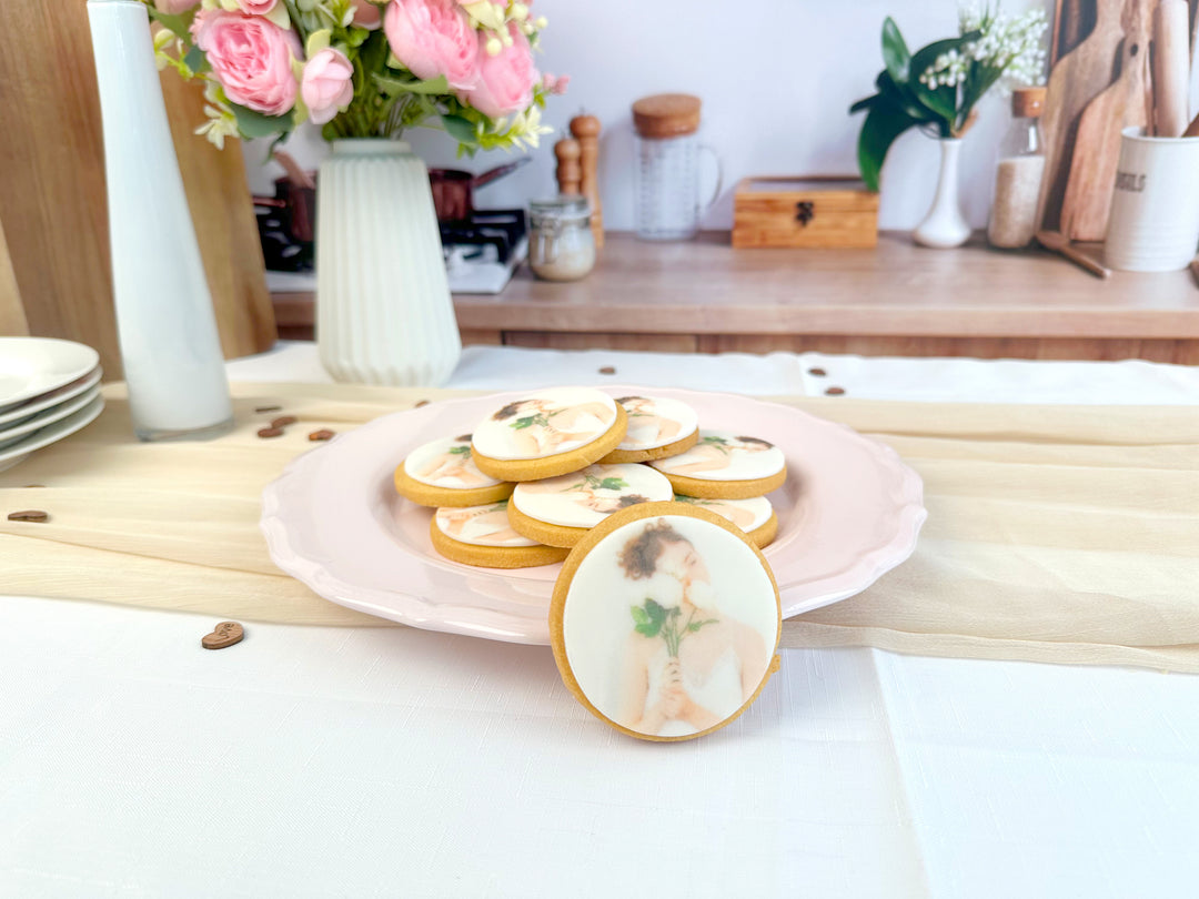 Photo biscuit, round (12 pieces)