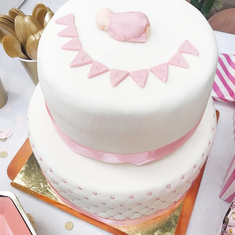 Pink Christening Cake