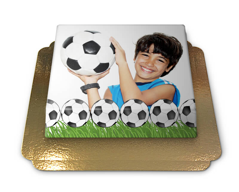 Football-themed photo cake