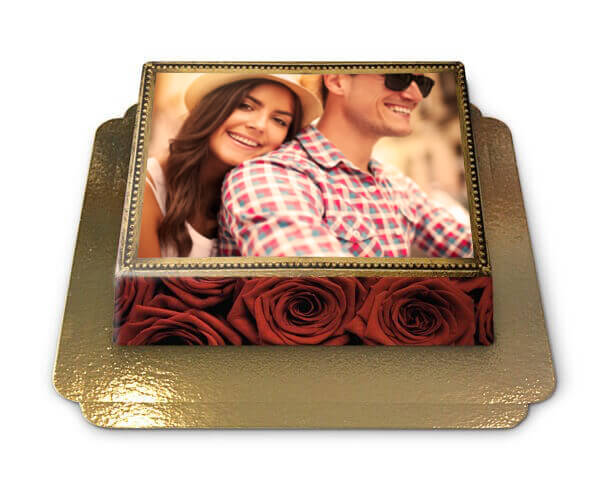 Photo cake in rose design