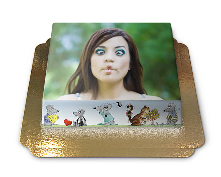 Photo cake in Uli Stein design