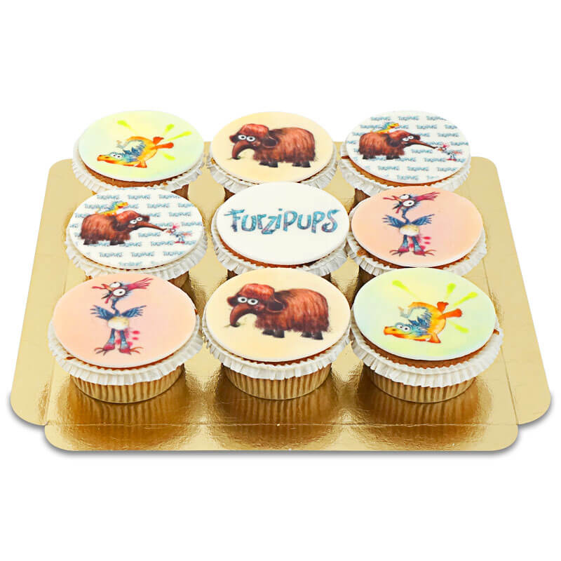 Dragon Furzipups & his friends cupcakes (9 pieces)