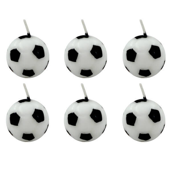 Football cake candles (6 pieces)