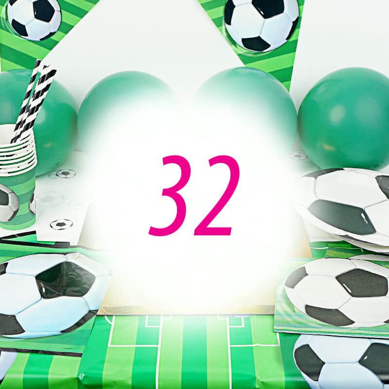 Football party set for 32 people – without cake