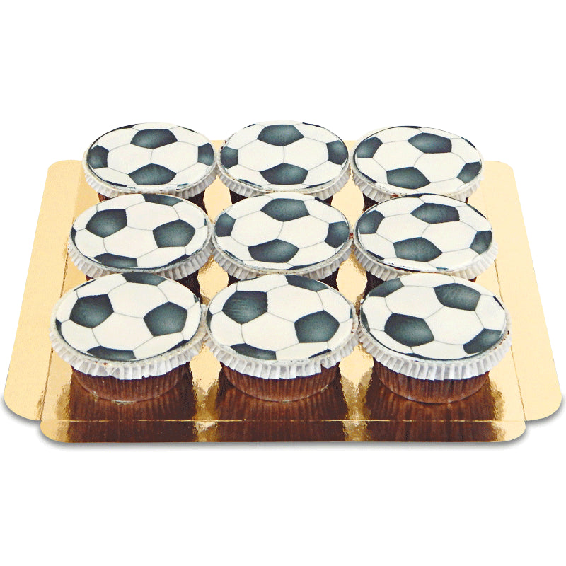 Football cupcakes, 9 pieces