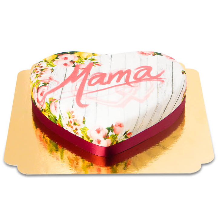 Heart-shaped garden cake for Mother’s Day