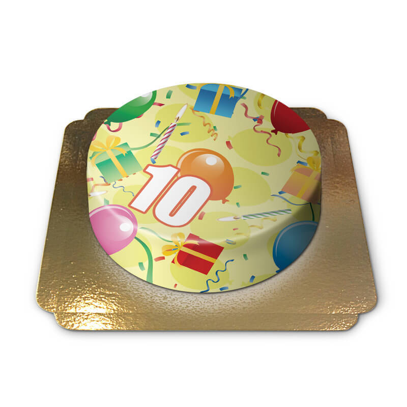 Birthday cake with number