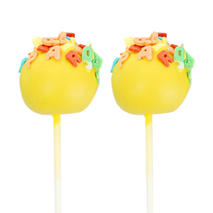 Yellow Letter Cake Pops (12 pieces)