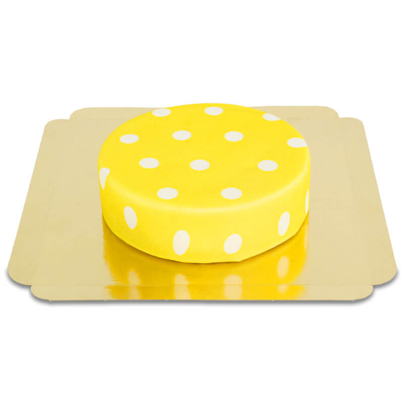 Yellow with white dots