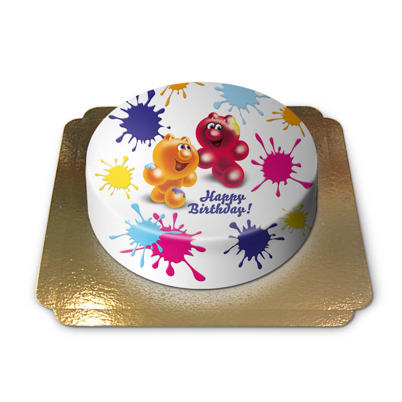 Gelini Cake - Happy Birthday Splashes of Colour