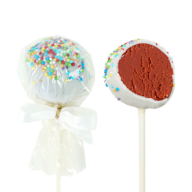 Red Gender Reveal Cake Pops "It's a Girl" (12 pieces)