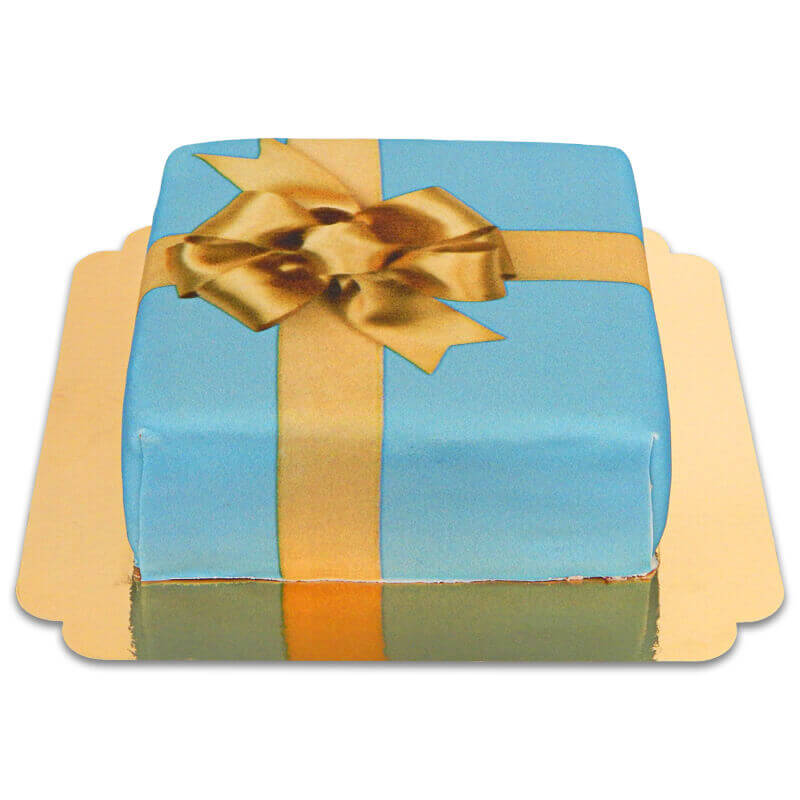 Blue Gift Cake