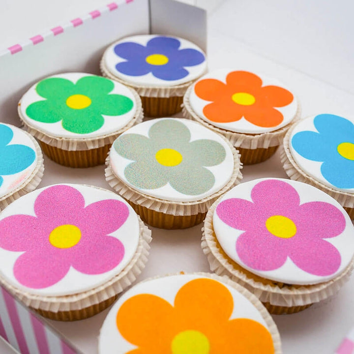 Flower Power Cupcakes, 9 pieces