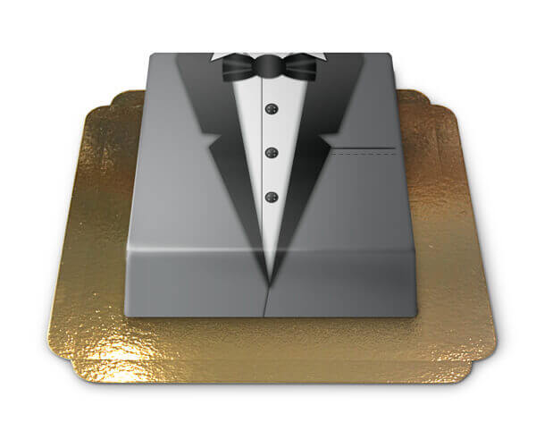 Groom Cake – Grey Tuxedo