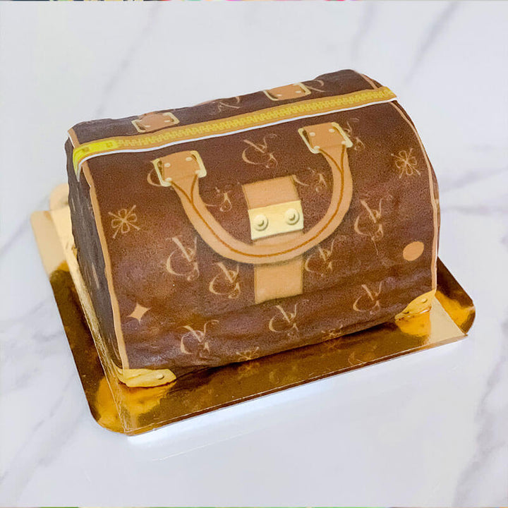 Handbag Cake VG, brown with beige details
