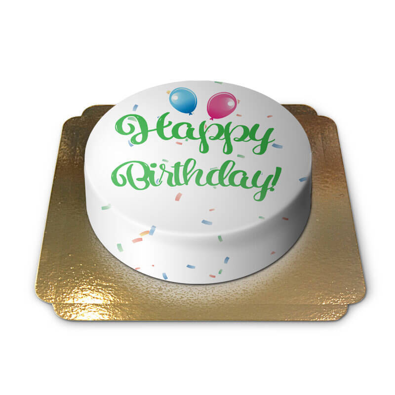 Happy Birthday Cake GREEN