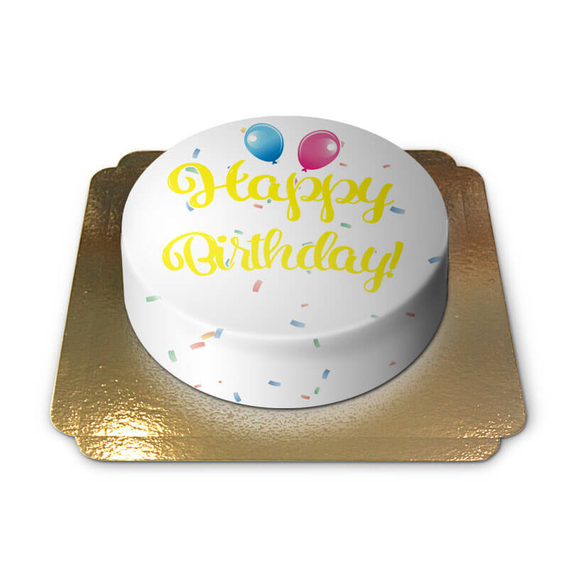 Happy Birthday Cake YELLOW