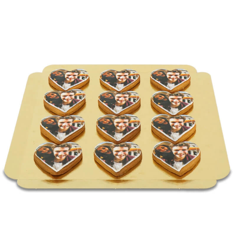 Photo Cookie Hearts (12 pieces)