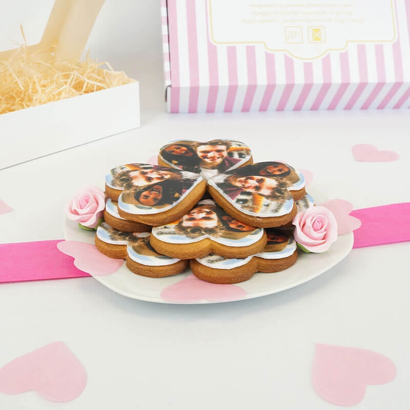 Photo Cookie Hearts (12 pieces)