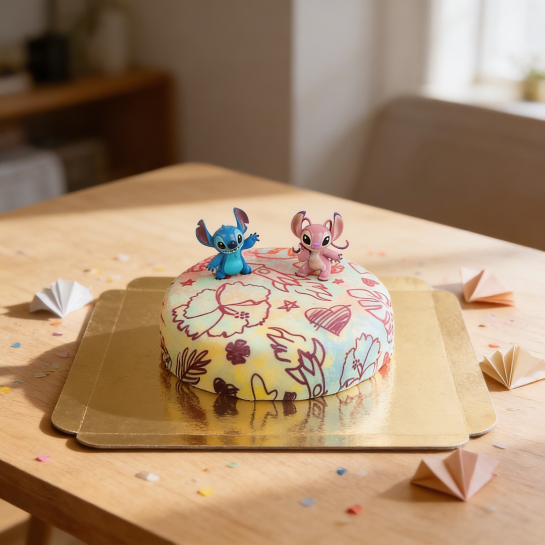 Angel & Stitch® on cake