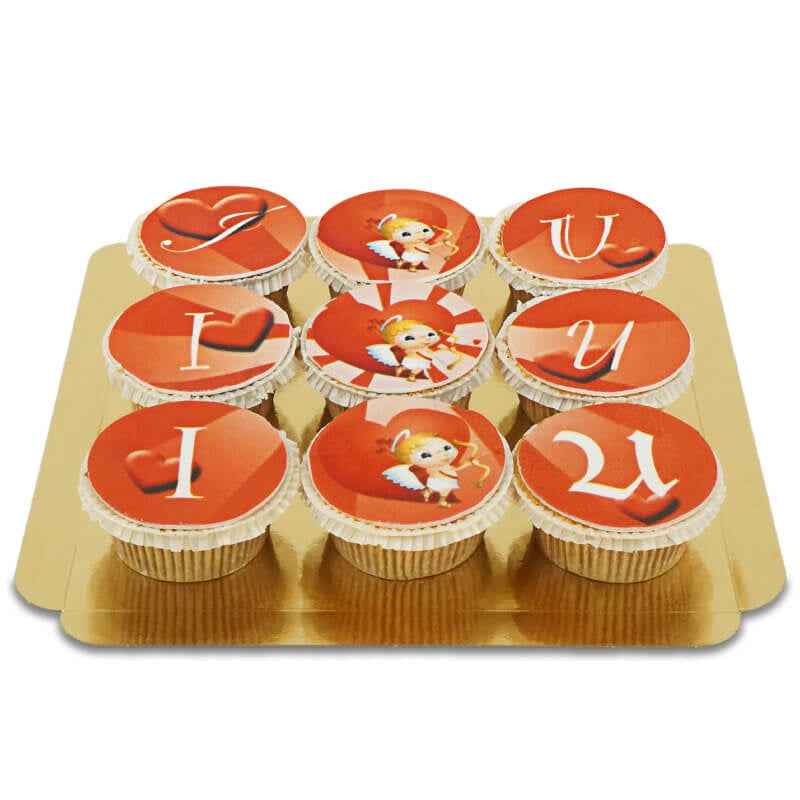 I Amor U Cupcakes, 9 pieces