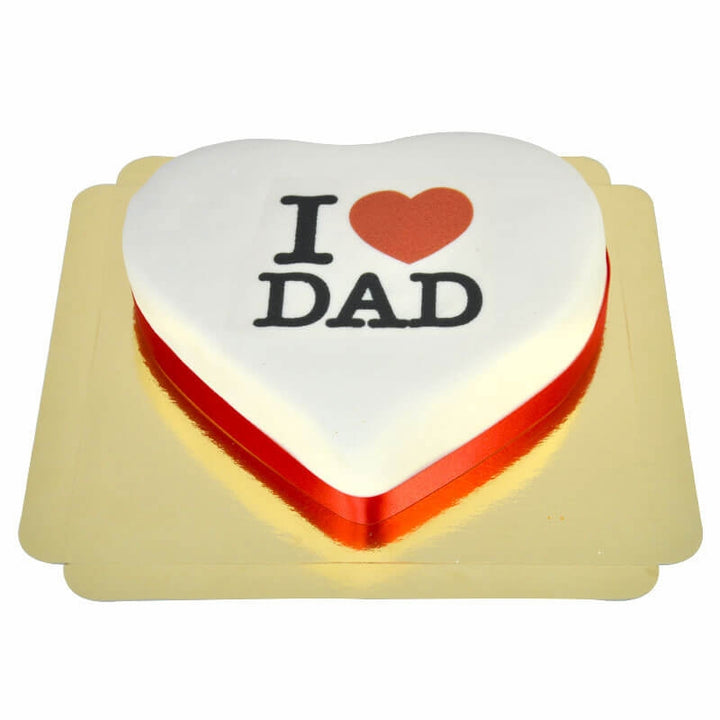 I Love Dad Heart Cake