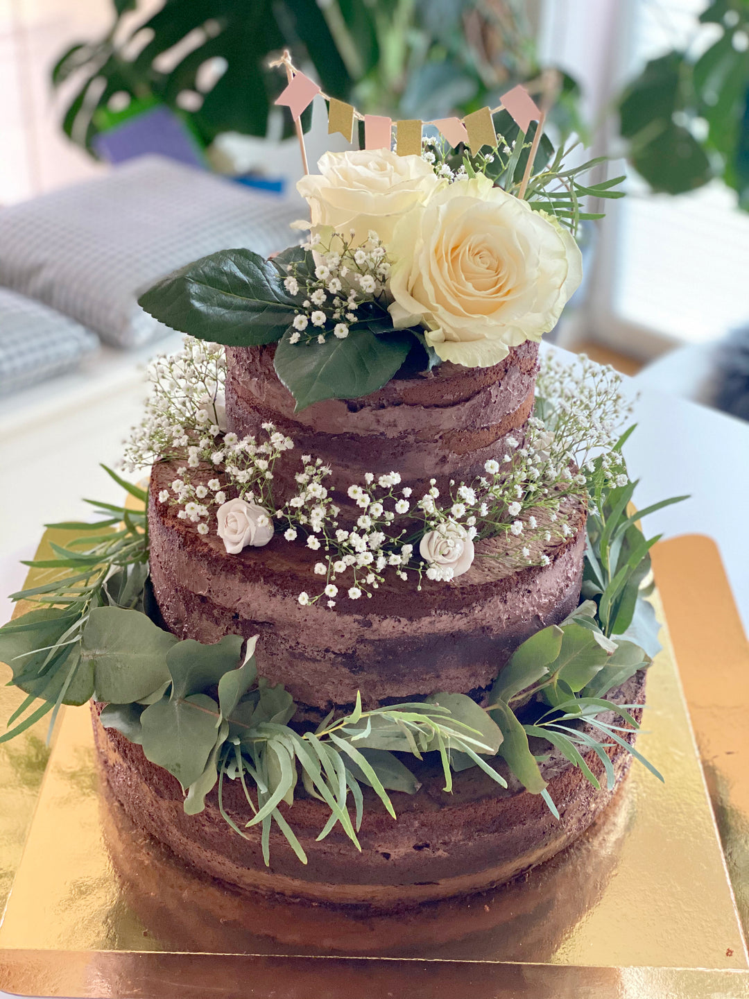 Chocolate Naked Cake, Wedding Cake