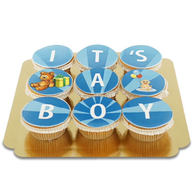 It's a boy cupcakes, 9 pieces