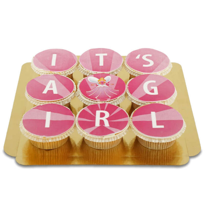 It's a girl cupcakes, 9 pieces