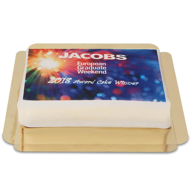 Rectangular logo cake