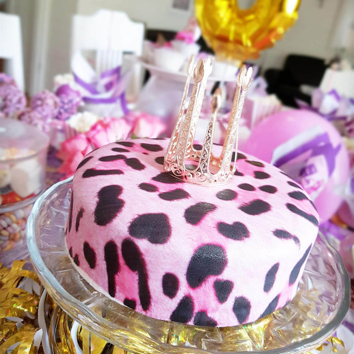 Pink Leopard-Print Cake
