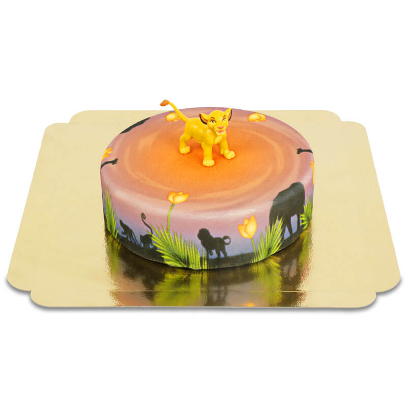 Simba® on a round savannah cake