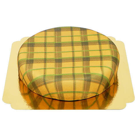 Tartan cake in beige